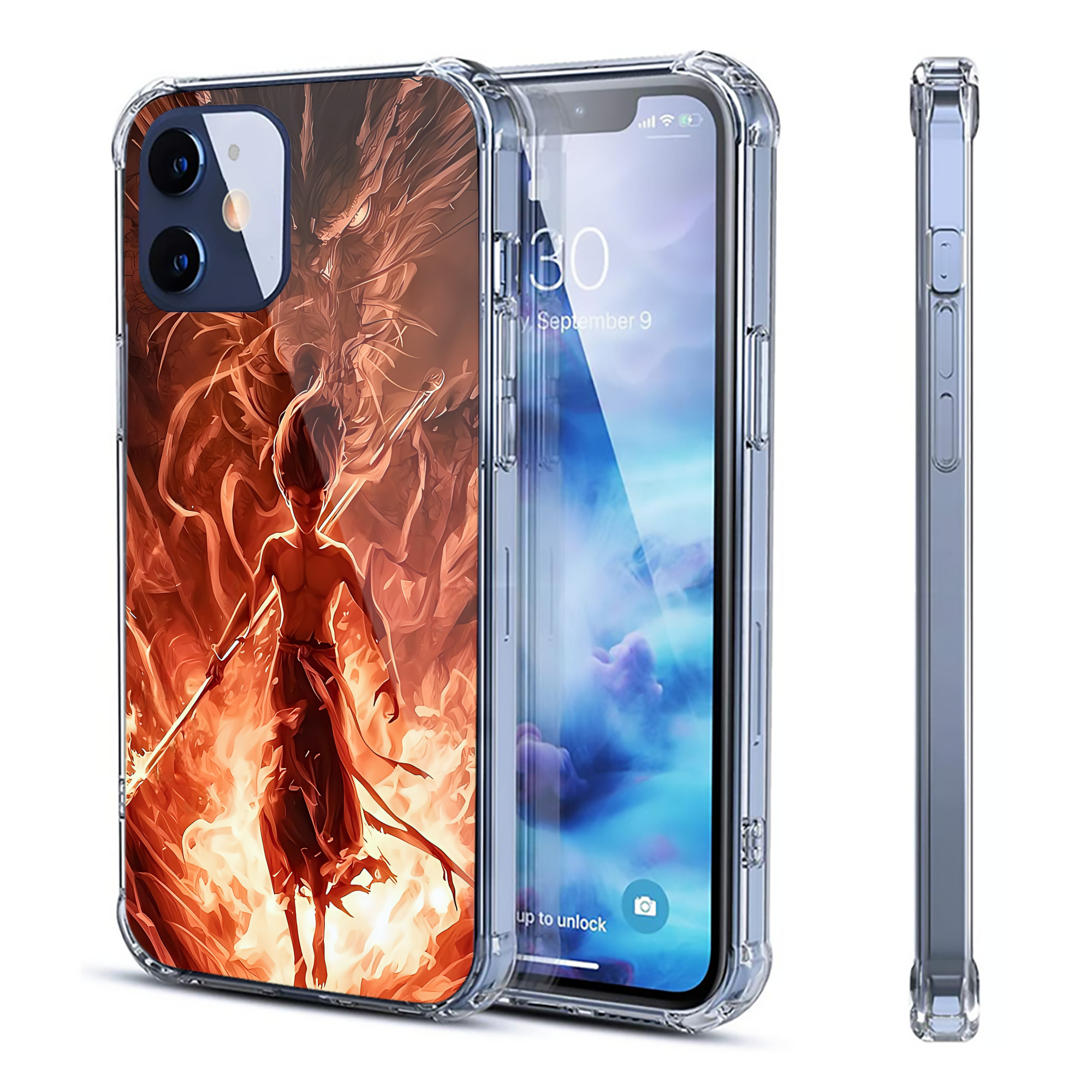 （画像用） Ne Zha 2 ナタ 魔童の大暴れ 【iPhone 12シリーズ対応】透明スマホケース（クリアソフトケース）